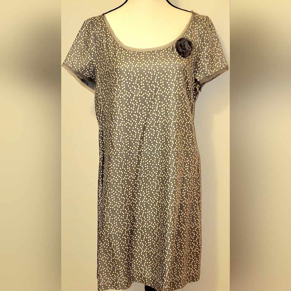 J Crew Silk Polka Dot Shift Dress